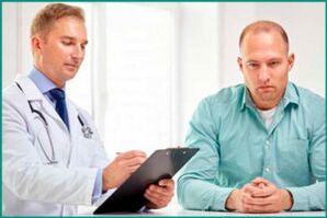 Patient at the doctor's reception