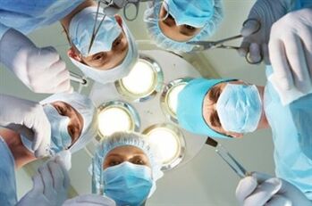 Surgery to remove the prostate in prostatitis