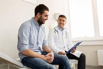 The urologist prescribes a course of prostatitis treatment to the patient